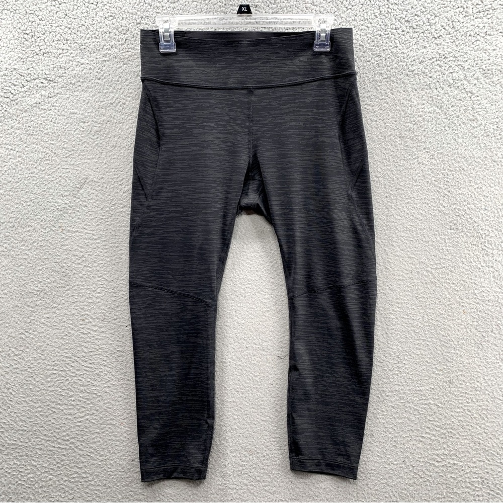 Outdoor Voices Women's Size Large Cropped Leggings Capri Gray Spacedye Athletic